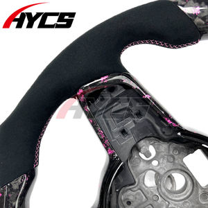Volant personnalisé en fibre de carbone forgée rose de haute qualité pour Volkswagen VW <span class=keywords><strong>Golf</strong></span> <span class=keywords><strong>7</strong></span> <span class=keywords><strong>R</strong></span> Golf7 Mk7 7R GTI <span class=keywords><strong>TSI</strong></span> DSG Sporty - Product Image 3