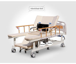 5 fungsi manual dapat disesuaikan orang tua rumah perawatan medis rumah sakit kursi roda tempat tidur dengan toilet - Product Image 3