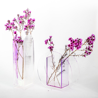 Vase à fleurs personnalisé en acrylique et plexiglas, nouveau produit, décoration de maison, moderne et transparent
