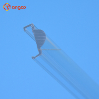 Lentille diffuseur extrudée de lumière led acrylique optique PMMA couvercle de lentille linéaire transparent pour canal de profils de lumière de bande led