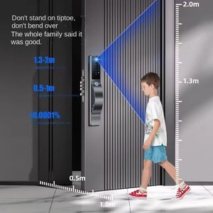 3D thông minh wifi mạng mở khóa hợp kim nhôm Khóa cửa gỗ với vân tay & từ xa đám mây tùy chọn lưu trữ dữ liệu cho cửa thép - Product Image 4