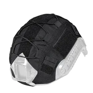 IDOGEAR Helm Kamuflase, Helm Berburu Taktis Cepat Hitam Kain Penutup Kepala untuk Helm Taktis