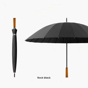 Parapluie de golf moderne semi-automatique imperméable à 24 baleines, personnalisé pour homme, avec poignée en bois et logo - Product Image 4