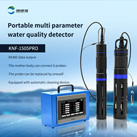 KNF-1505PRO Alat Analisis Kualitas Air Portabel Multi Parameter 6 Probe RS485 MODBUS pH DO ORP Turbiditas Konduktivitas Kedalaman