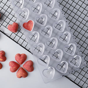 قالب شوكولاتة على شكل قلب حب لطيف بـ 21 تجويفًا، قالب شوكولاتة ثلاثي الأبعاد مخصص من البلاستيك، أدوات كيك وحلوى يدوية الصنع لعيد الحب - Product Image 4