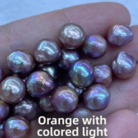 Perles d'eau douce Zhuji Edison baroques naturelles violettes froissées, perles en vrac de 8-9 mm, qualité A, pour la fabrication de bijoux