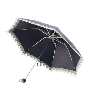 Colorir Match Design para Mulher Preço mais barato Personalizado com Logotipo Branco Fibra De Vidro Costelas Longas Manual Aberto 4 Guarda-chuva Dobrável