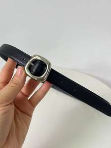 เข็มขัดผู้หญิงย้อนยุคดีไซน์แคบสีทองและสีเงินเข็มขัดหนังธรรมชาติเสื้อชุดกระโปรงกางเกงตกแต่ง - Product Image 4