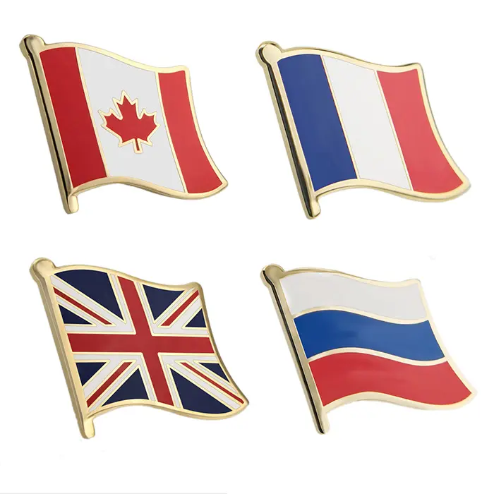Benutzer definierte alle Länder National flagge harte Emaille Anstecknadeln Metall Abzeichen