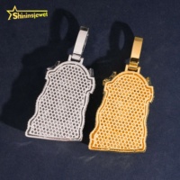 Bijoux de rappeur, style hip-hop, luxe, argent sterling 925, serti de moissanite VVS, pendentif Jésus