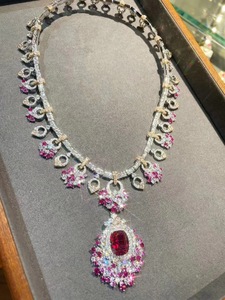 Hermosa mujer Moissanite <span class=keywords><strong>Columbia</strong></span> Esmeralda Piedra preciosa Plata pura Chapado en oro Top Collar de colección de lujo - Product Image 6