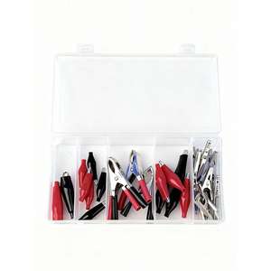 Assortiment de 28 pinces crocodiles électriques en métal, isolées, pour batterie et recharge de <span class=keywords><strong>voiture</strong></span> - Product Image 1