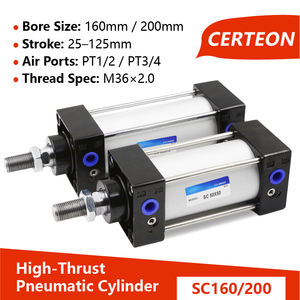 กระบอกลมสองทางเกลียว M36 ระยะชัก 160 200 มม แอคชูเอเตอร์เชิงเส้นแบบแข็งแรง - Product Image 2