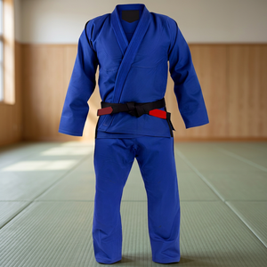 Blue Judo Uniform Training Competitions Lightweight Quick-Dry Heat-Transfer Printed 100% Cotton MANGOES FASHION Martial Adults - Product Image 1