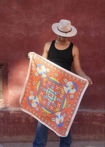 Pañuelo Cuadrado Tibetano de 80*80 cm, Ligero, de Primera Calidad, con Estampado Animal Colorido, de Seda Sintética, para Regalo Creativo - Product Image 3