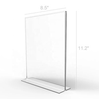 Porte-affiche en acrylique transparent pour dessus de table, cadre de tente vertical, menu de signe photo