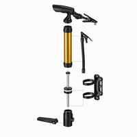 Mini pompe à vélo portable en alliage d'aluminium avec support de cadre, 4 couleurs, avec embout à bille, repose-pieds pliable, pour VTT et vélo de route