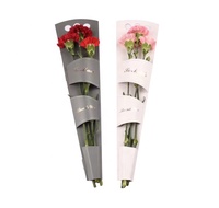 Boîte d'emballage pour bouquet de fleurs fraîches, avec manchon conique pour fleur à tige unique, couleur personnalisée, imprimée, pour fête, mariage, cadeau.