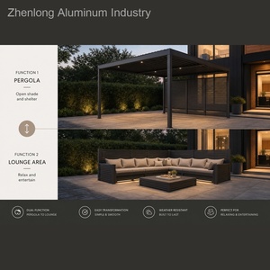 Pergola automatique en aluminium avec toit à lamelles et système de brumisation 4x3m, gazebo extérieur pour climatisation en climat tropical - Product Image 4