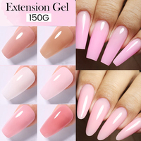 Usine 1KG Gelée Gel OEM Logo Privé Nail Art Français Ongles Construction Gel UV/LED Ongles Extension Dur Poly Camouflage Gel