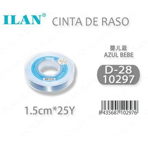 Nastro in Raso 1,5cm 25Y Azzurro Baby D28 - Product Image 3