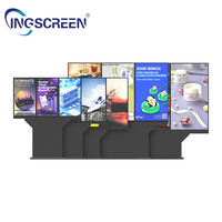 Écran publicitaire extérieur étanche IP66 INGSCREEN, 3000 nits, design ultra fin, capteur de lumière intelligent, contrôle cloud, kiosque tactile