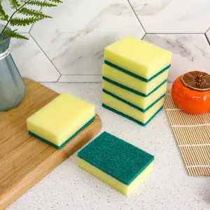 Eco Wassen Schoonmaak Vaat Scrub Gecomprimeerde Cellulose Foam Sponzen Doek Voor Keuken