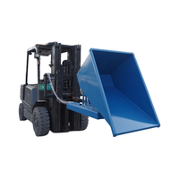 Chariot élévateur TS bacs basculants poubelle robuste auto-vidage trémie fourche camion en vrac manutention accessoire