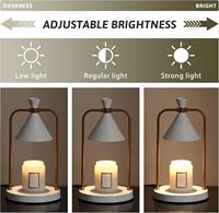 Lampe chauffe-bougie en métal avec minuterie et variateur d'intensité, à brancher, pour bougies parfumées en pot, idéale pour l'agréable ambiance de la maison et la décoration de la nouvelle maison/chambre.