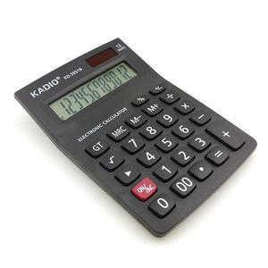 Calculatrice de bureau classique abordable 12 chiffres double alimentation KD-3851B noire pour usage bureautique et entrepôt - Product Image 5