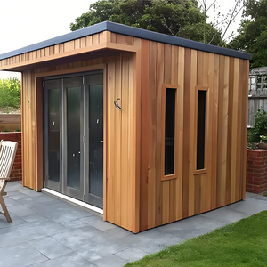 Sauna extérieur moderne 3-en-1 haut de gamme personnalisé à infrarouge lointain électrique, en cèdre rouge et cèdre de l'Ohio, avec douche à vapeur sèche et système informatique - Product Image 2