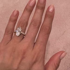 ANSTER Jewelry CVD VS1 VVS2 D E Marquise Cut IGI Certificado Lab Grown Diamond Ring 1-5 Quilates 18K Anillo de oro para mujeres Compromiso - Product Image 2