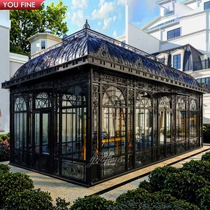 Invernadero de Jardín YOUFINE, <span class=keywords><strong>Orangerie</strong></span> de Hierro Forjado, Gazebo para Jardines y Estancias Históricas al Aire Libre - Product Image 4