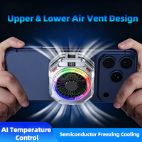 Refroidisseur de téléphone intelligent à semi-conducteurs AntarcChill AI avec contrôle de température, magnétique/à clipser, RGB, pour gaming, avec grande surface de refroidissement
