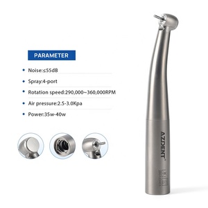 Pieza de mano dental de alta velocidad de titanio con cabeza mini/estándar e iluminación de fibra óptica - Product Image 1