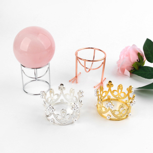 Wholesale Decorative Metal Crafts Multiple Shapes Metal <b>Crystal</b> Sphere Stand Base for Healing Gifts - Product Image 6