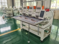Nouvelle machine à broder informatisée à 3 têtes, 12/15 aiguilles, avec moteur, pour usage domestique, broderie de casquettes, de t-shirts et de surfaces plates