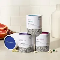 Récipient de boîte de vitamines personnalisé de qualité alimentaire de qualité supérieure emballage de supplément de tube en papier emballage de cylindre de capsule pour suppléments