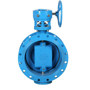 Yangmiao chất lượng tốt kích thước lớn con dấu mềm mặt bích Đôi Lập Dị Worm Gear bướm van Dn50-2000 nước Thượng Hải Trung Quốc - Product Image 2