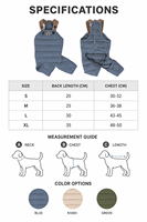 Combinaison matelassée pour chien avec bretelles ajustables marron, manteau chaud d'hiver pour petits chiens Maltese Teddy