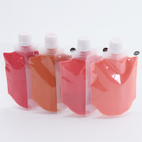 Vente en gros, couleur facultative, huile de base de brillant à lèvres hydratant végétalien sans cruauté, brillant à lèvres, glaçure pour les lèvres, pochette debout, paquet de sac souple