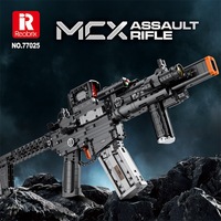 Reobrix 77025 2025 Nuevo Modelo de Rifle de Asalto Militar MCX MOC, Juguete de Ensamblaje DIY para Niños, Regalo de Navidad, Juego de Bloques de Construcción