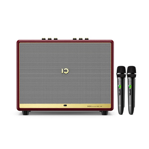 Shidu kích thước lớn mạnh mẽ trường hợp bằng gỗ xách tay retro HiFi Loa bluetooth không dây với hai UHF <span class=keywords><strong>Microphone</strong></span> - Product Image 1