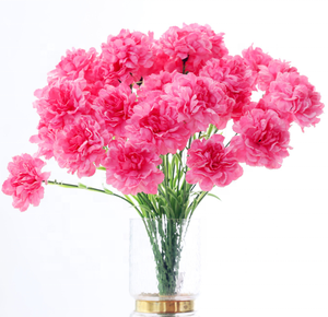 Mantel <span class=keywords><strong>de</strong></span> seda con vástago <span class=keywords><strong>de</strong></span> flores <span class=keywords><strong>de</strong></span> clavel Artificial, <span class=keywords><strong>centro</strong></span> <span class=keywords><strong>de</strong></span> mesa para el hogar, decoración para fiesta <span class=keywords><strong>de</strong></span> boda, día <span class=keywords><strong>de</strong></span> la madre, para mujer - Product Image 4