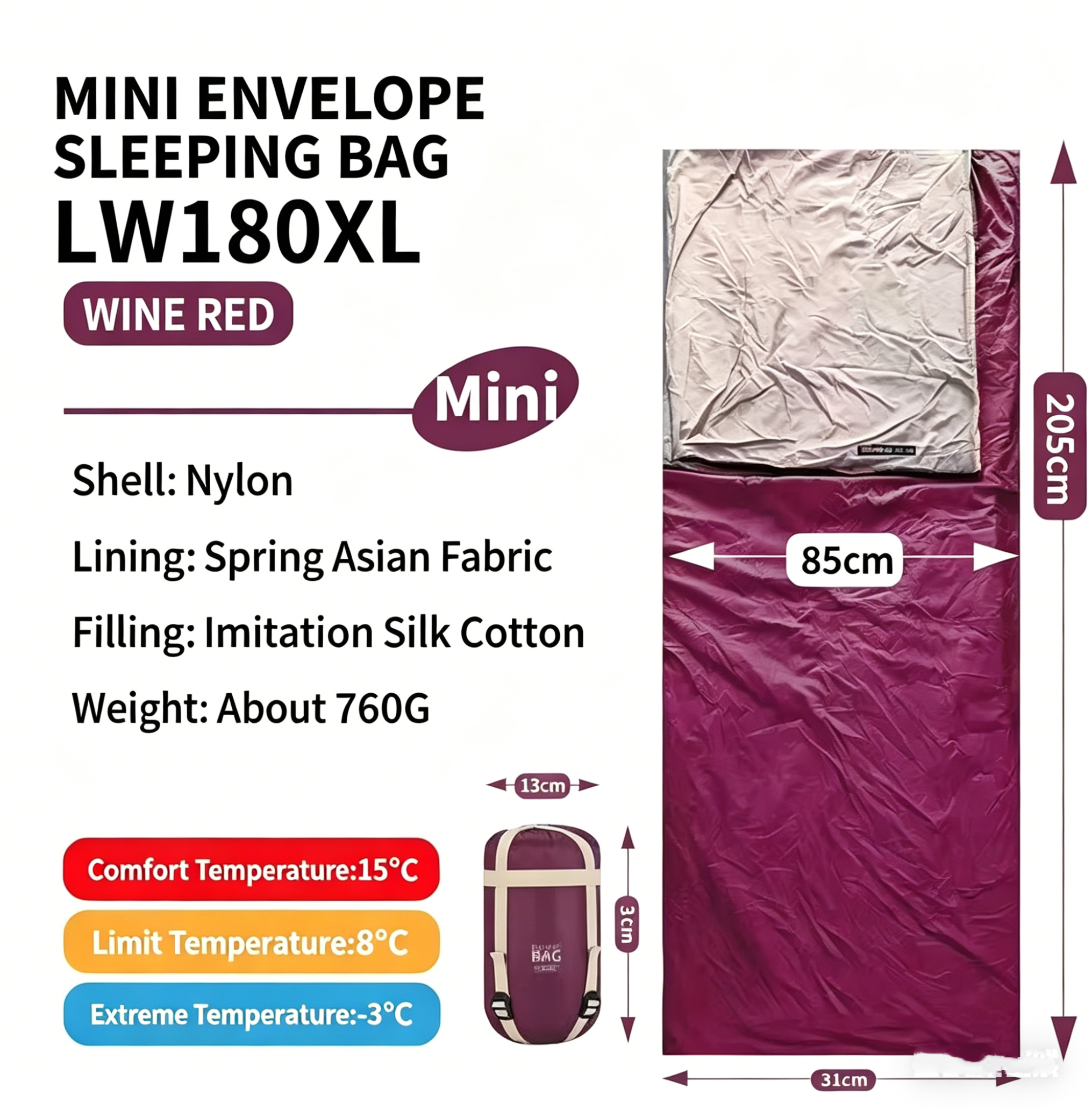 Extra large burgundy
