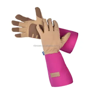 Women Long Sleeve Puncture Resistant With Adjustable Cuff Rose Pruning Thorn Proof Leather Work Gauntlets Gardening Gloves