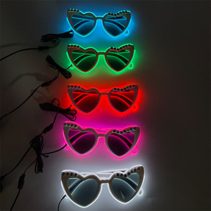 Kacamata LED Berkedip JUSTMARRIED Grosir Bingkai Hitam Bahan Plastik Ramah Lingkungan Dioperasikan dengan Baterai Hari Ayah - Product Image 6