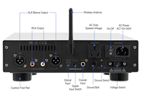 Eweat décodeur DSD512 HIFI DAC Amp BT5.2 amplificateur de sortie DAC entièrement équilibré décodeur
