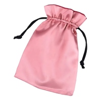 Petit sac promotionnel en satin de soie avec fermeture à glissière 30x40cm et 20x30cm Logo personnalisé pour pochette d'emballage de perruque de stockage de bijoux