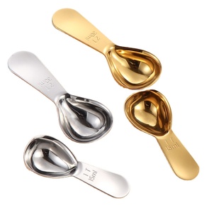 Cuillère à café <span class=keywords><strong>en</strong></span> acier inoxydable de 30/15ml, ensemble de cuillères à mesurer avec manche court pour café moulu, grains, expresso et poudre - Product Image 1